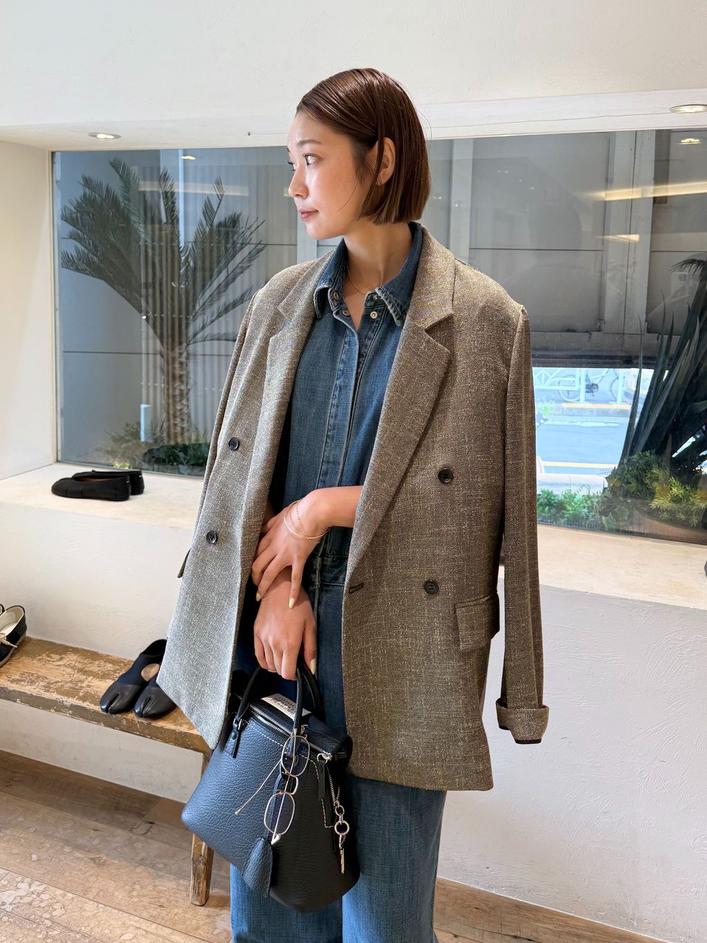 R'IAM MINI TWEED ジャケットのコーディネートスナップ（yuzuki