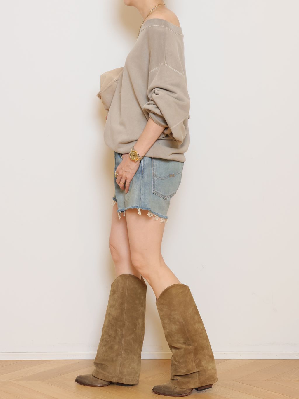Vintage Off Shoulder プルオーバーのコーディネートスナップ（MUSE