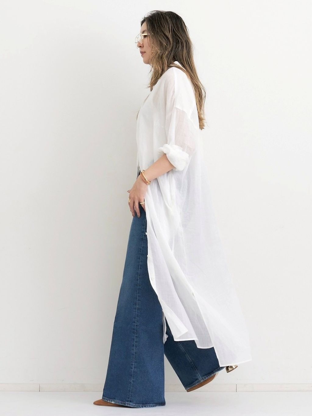Ramie Shirts Dressのコーディネートスナップ（BUYER.N）｜L