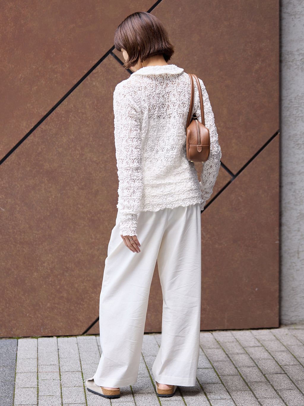 IENA イエナFlowerストレッチレース ポロシャツ　新品タグ付き 追加》Flowerストレッチレース ポロシャツのコーディネートスナップ