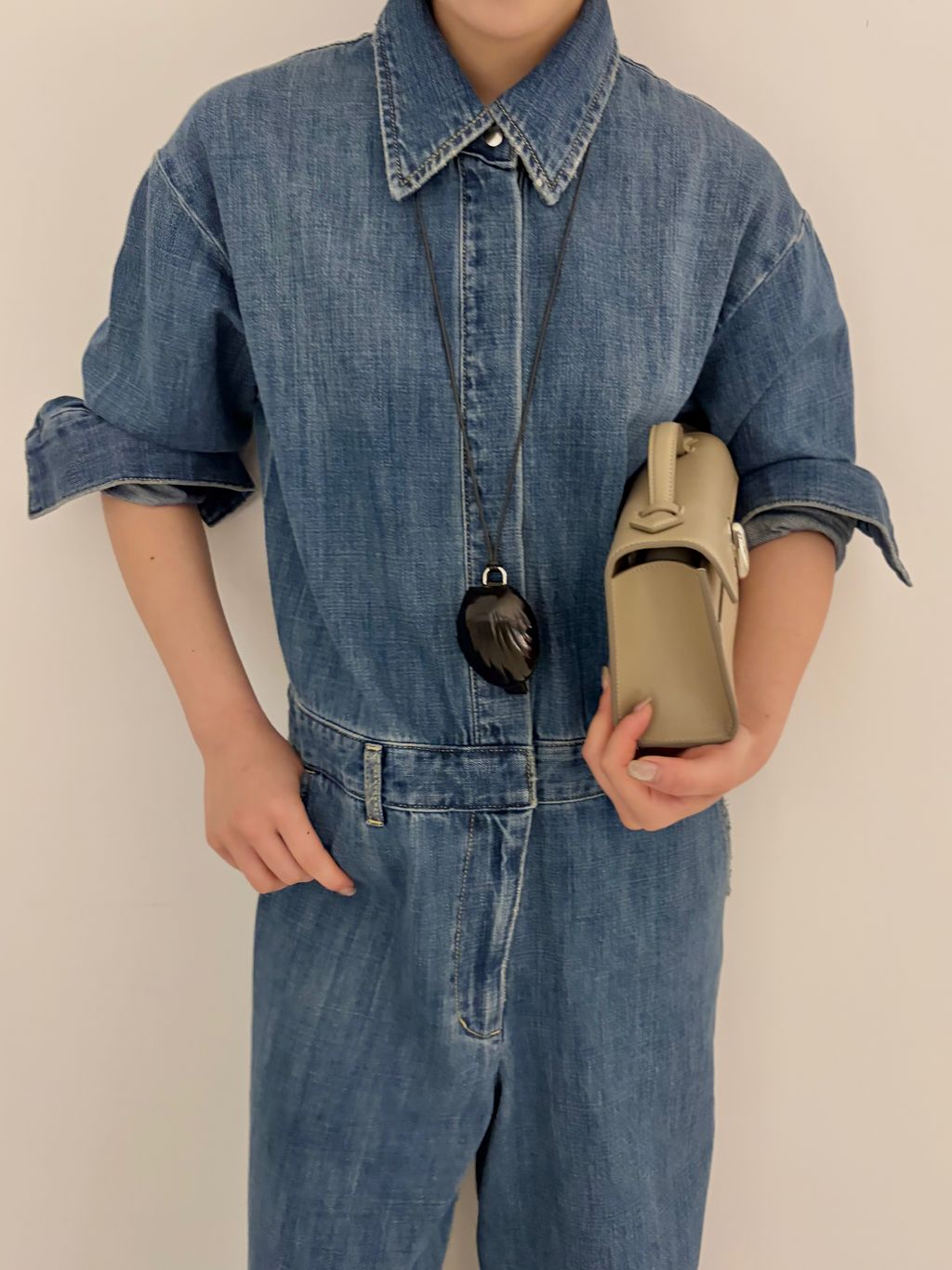 追加》R'IAM デニムオールインワンのコーディネートスナップ（TSUJI
