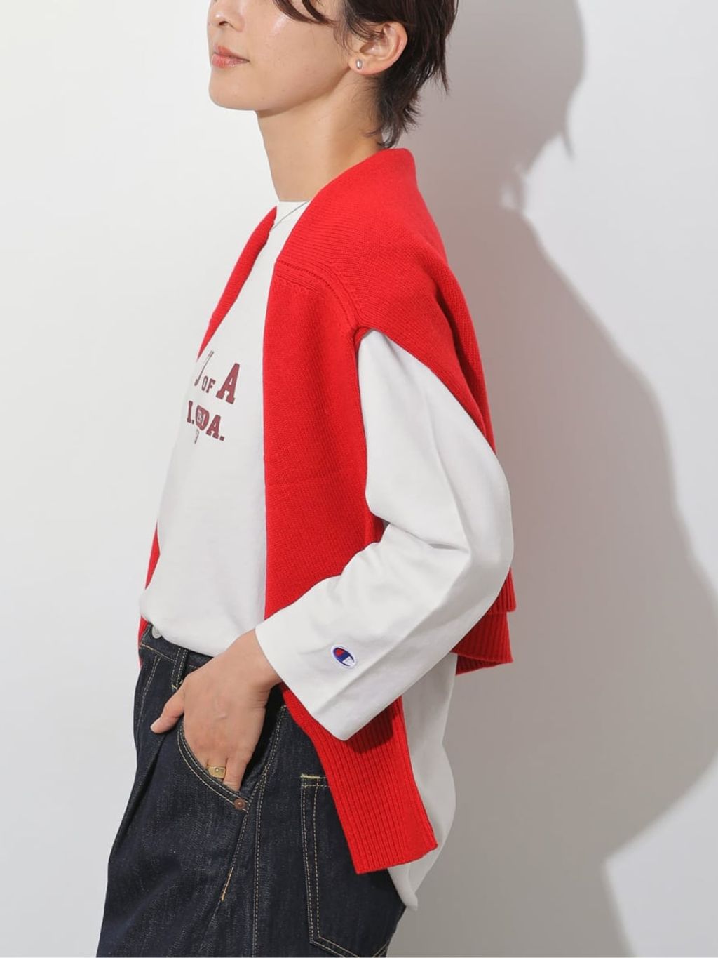 別注【MAKI×Champion/チャンピオン】ロングスリーブTEEの