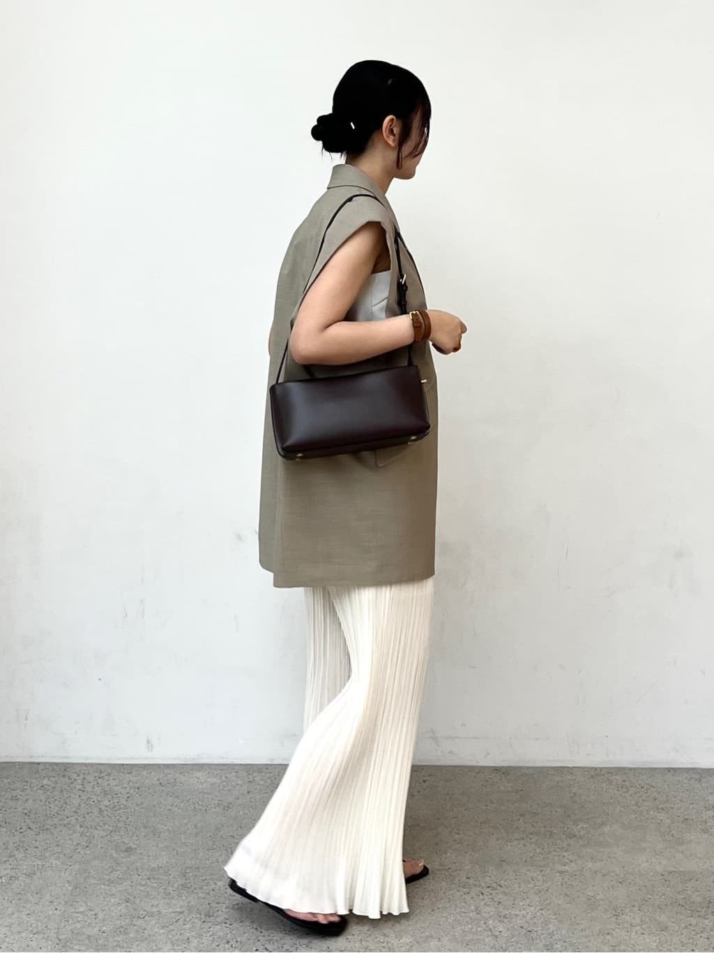 コクーンシルエットオーバージレのコーディネートスナップ（miyu
