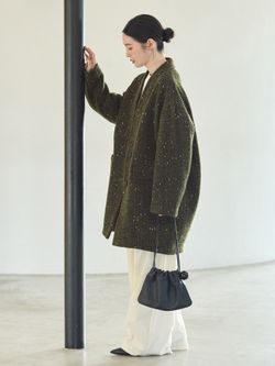 一部WEB限定カラー/予約》SUPER140S/GIOLICA コクーンコートの