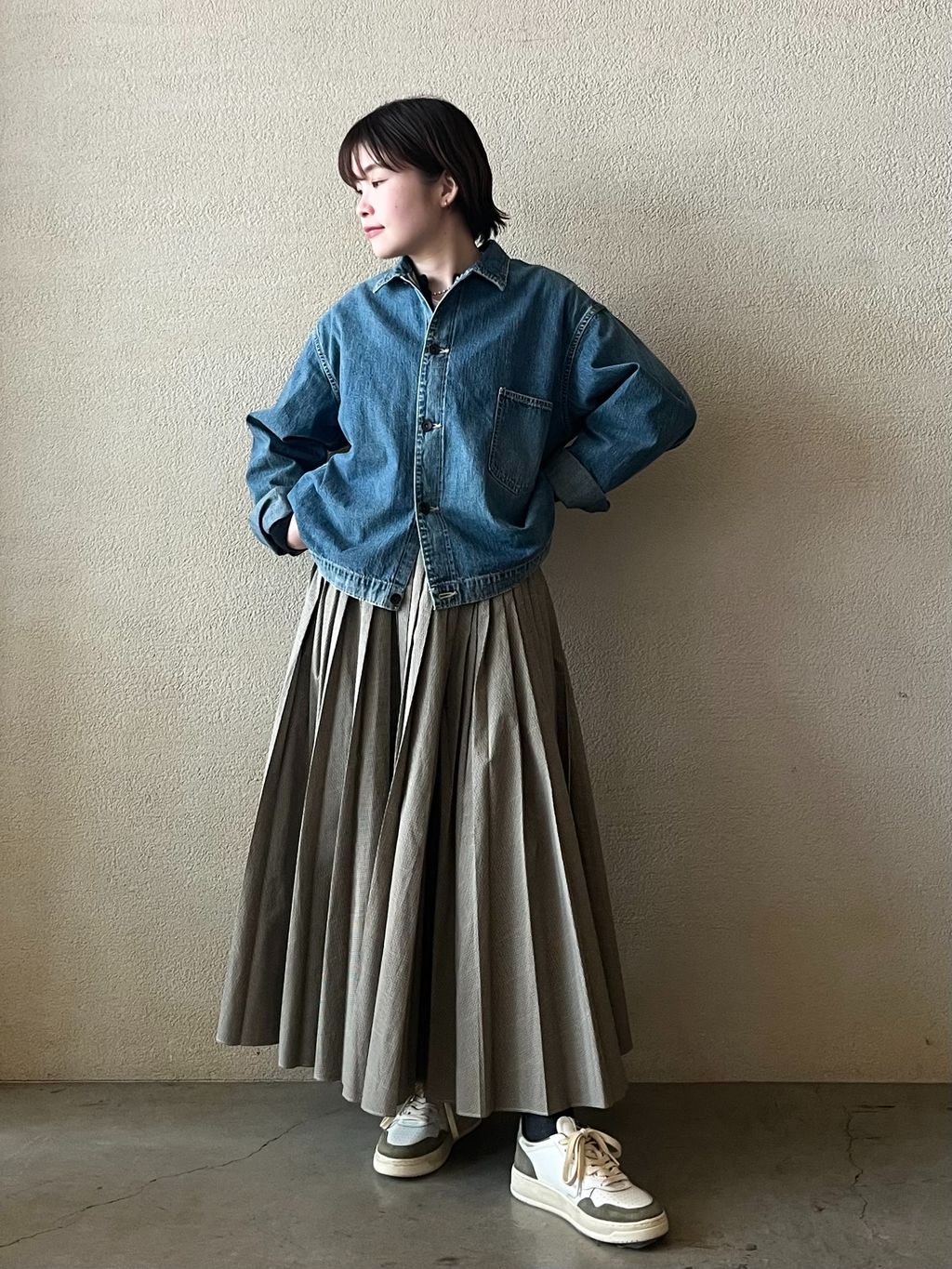 chimala】for luxe DENIM SHIRT JACKET（045）のコーディネート