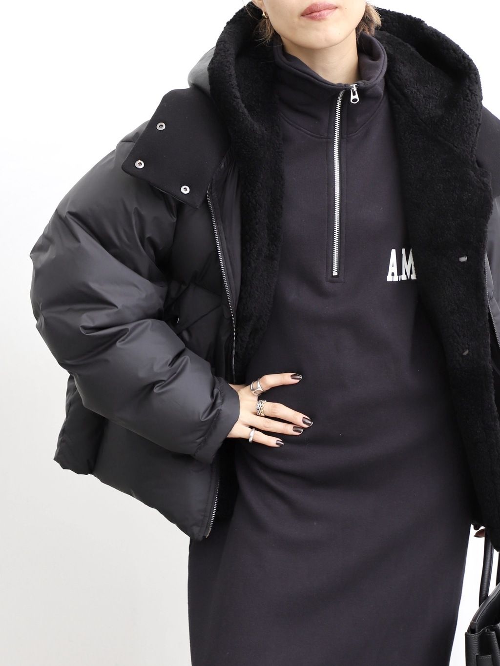 AMERICANA/アメリカーナ】 Half Zip Sweat Onepieceのコーディネート