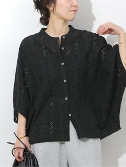 ⭐︎専用⭐︎ポンチョ ブラウス ジャーナルスタンダード コットンカットワーク刺繍ポンチョブラウスのコーディネートスナップ