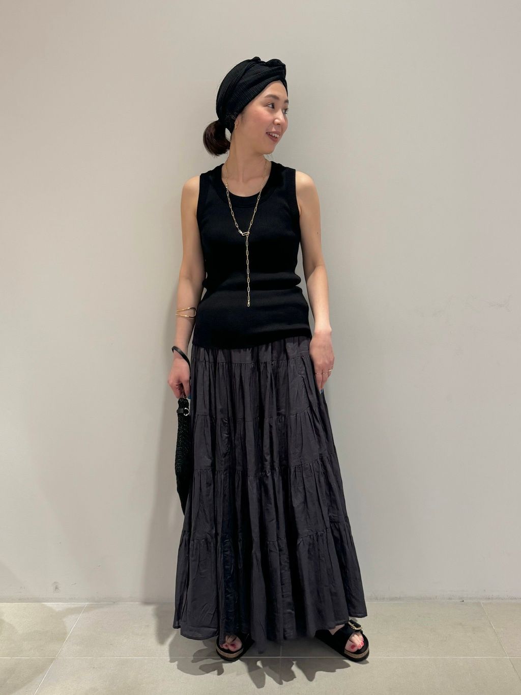 18G リブニットタンクのコーディネートスナップ（Yuka）｜Spick & Span