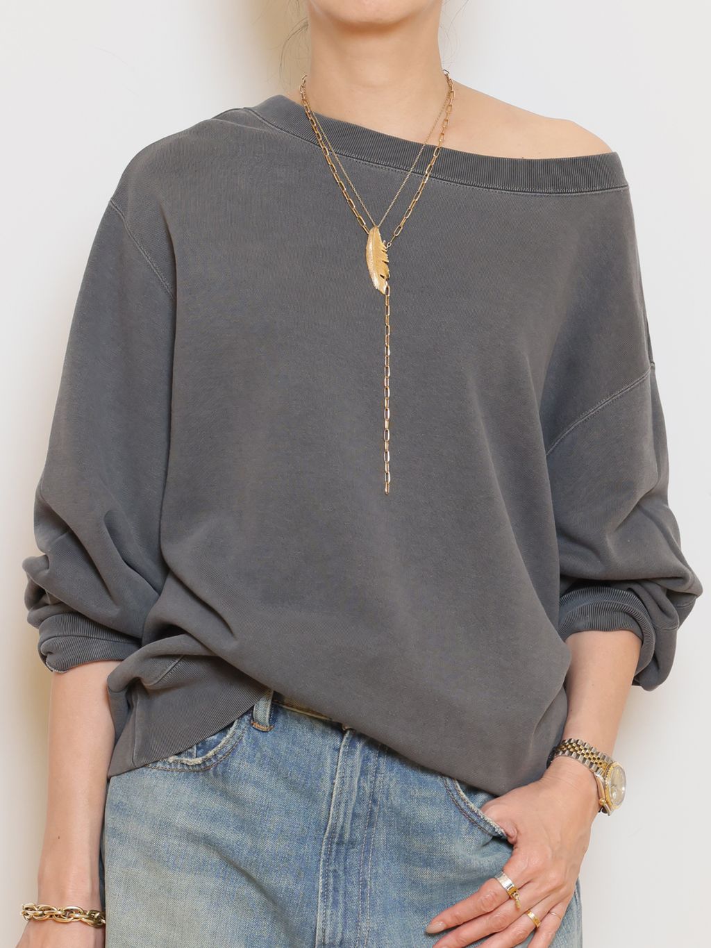 Vintage Off Shoulder プルオーバーのコーディネートスナップ（MUSE
