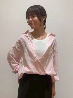 【今期・完売・新品】SLOBE IENAのリネンコットンカシュクールシャツ リネンコットンカシュクールシャツ（シャツ/ブラウス）｜SLOBE IENA