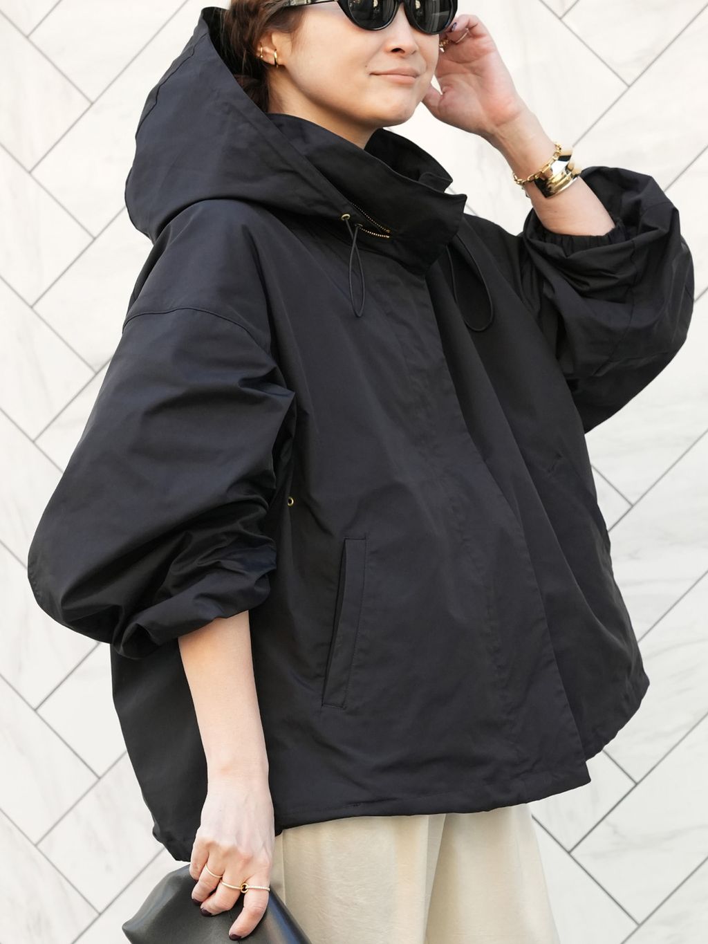 WASHED STAND ジップ ブルゾンのコーディネートスナップ（MIZU