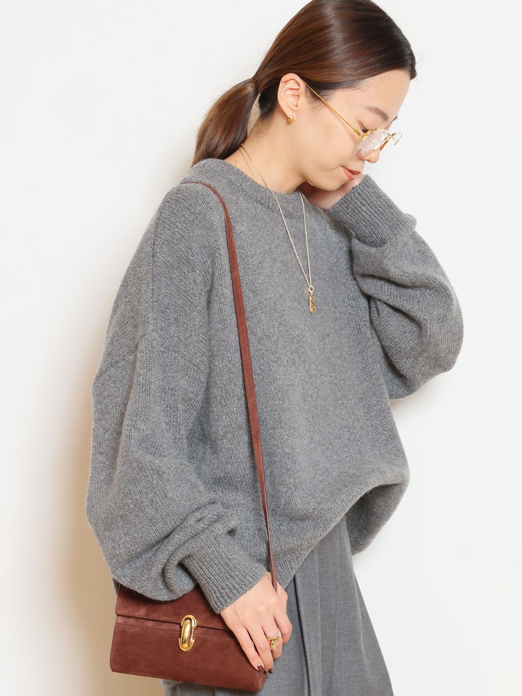 Cashmere Basic ニットのコーディネートスナップ（HASE）｜MUSE de