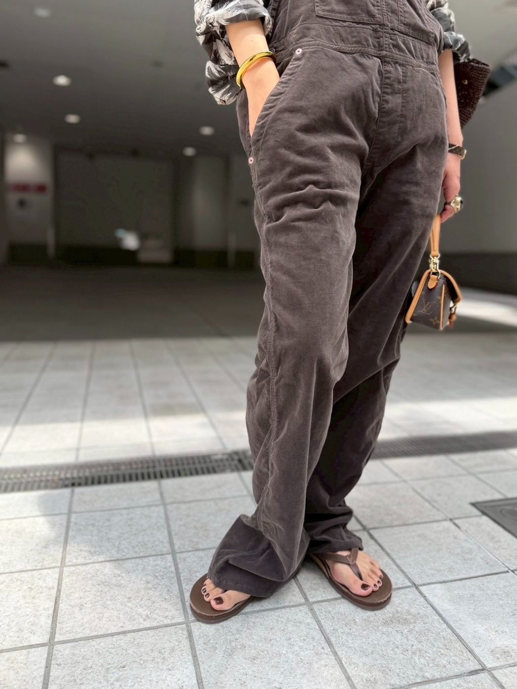 L'Appartement シュタンバウム LB-2 Short Bl STAMMBAUM/シュタンバウム】 Corduroy Overallのコーディネート