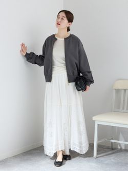 ジップオープン2WAYスウェットプルオーバー ブラック A サムネイル