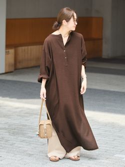 追加予約》ソフトガーゼ2WAYワンピースのコーディネートスナップ