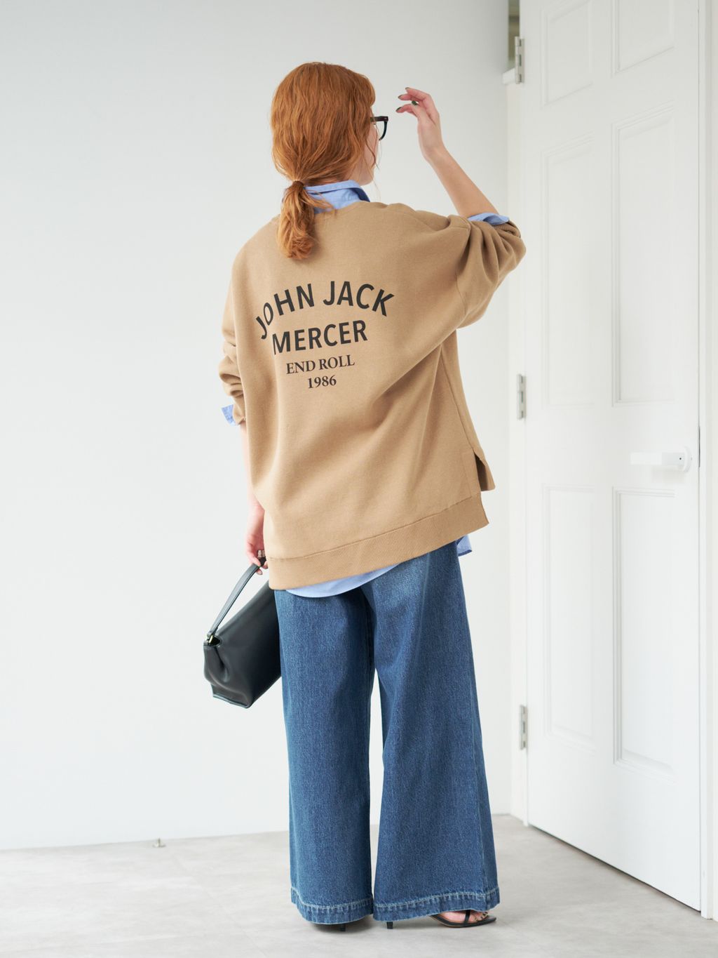 追加予約》50コットンオーバーシャツのコーディネートスナップ（RIKA