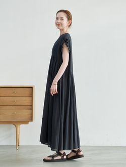コットンボイルフリルワンピースのコーディネートスナップ（hareko