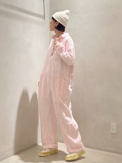 リネンワッシャーオールインワンのコーディネートスナップ（K.M