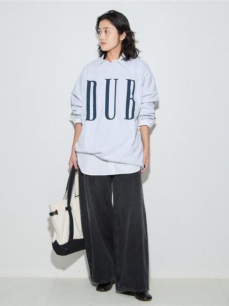 ISNESS MUSIC DUB × LESSAGE スウェット ISNESS MUSIC】DUB SWEAT SHIRTS：スウェットのコーディネートスナップ