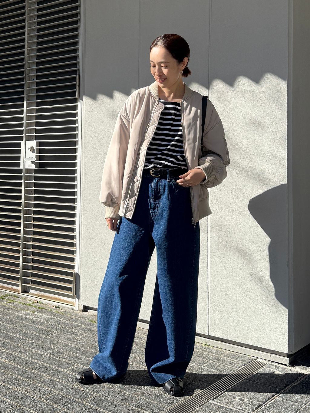 SLOBE IENA LE DENIM カーブバギーデニム LE DENIM カーブバギーデニムパンツのコーディネートスナップ（Sally
