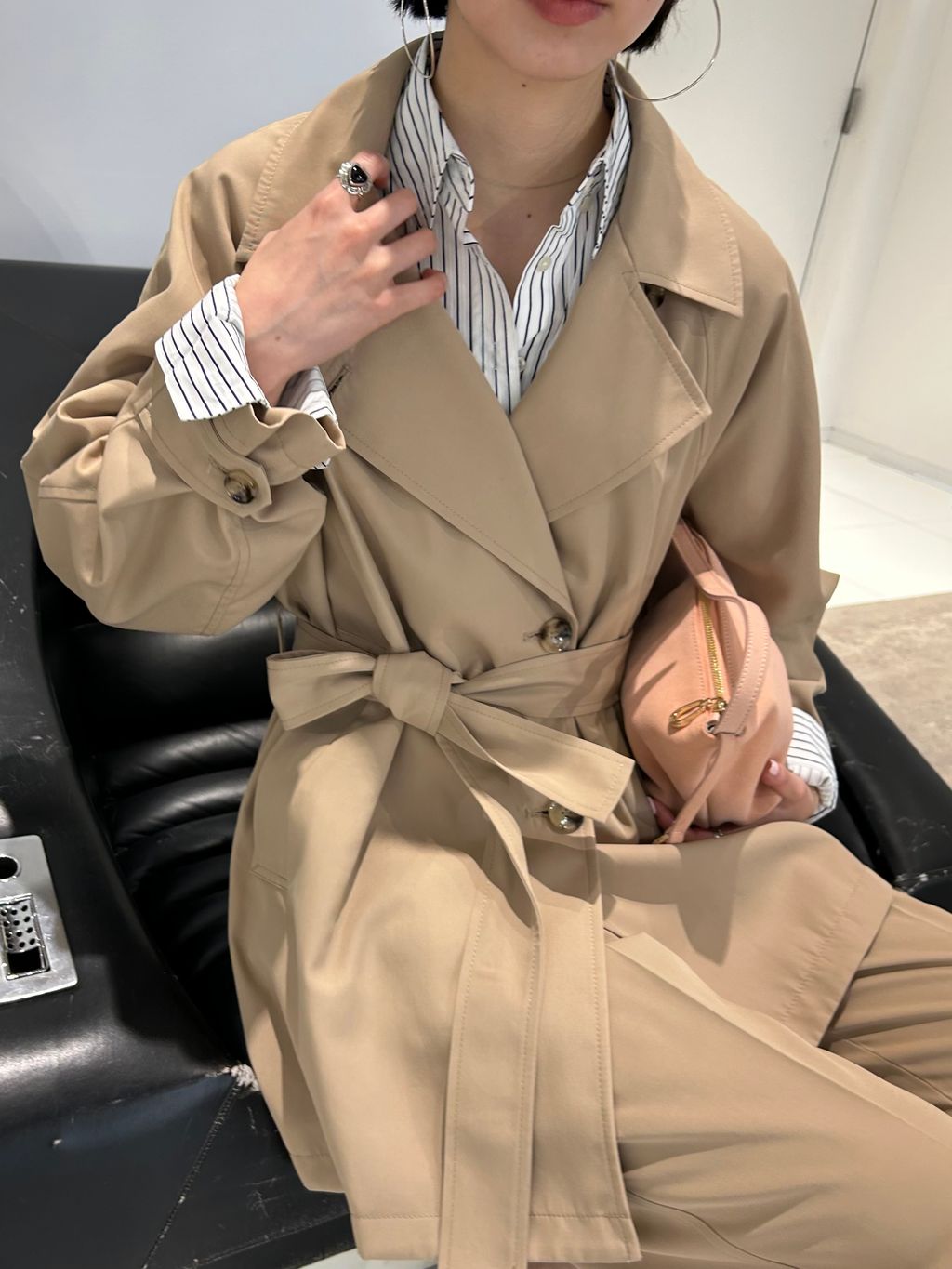 セットアップ対応可/予約》撥水ミドルトレンチコートのコーディネート