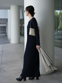 追加予約》Rib ロングスリーブ ワンピース 2のコーディネートスナップ