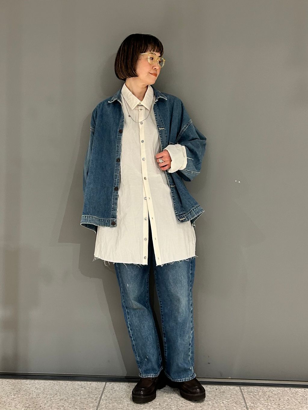 予約》【chimala】for luxe DENIM SHIRT JACKET（045）の