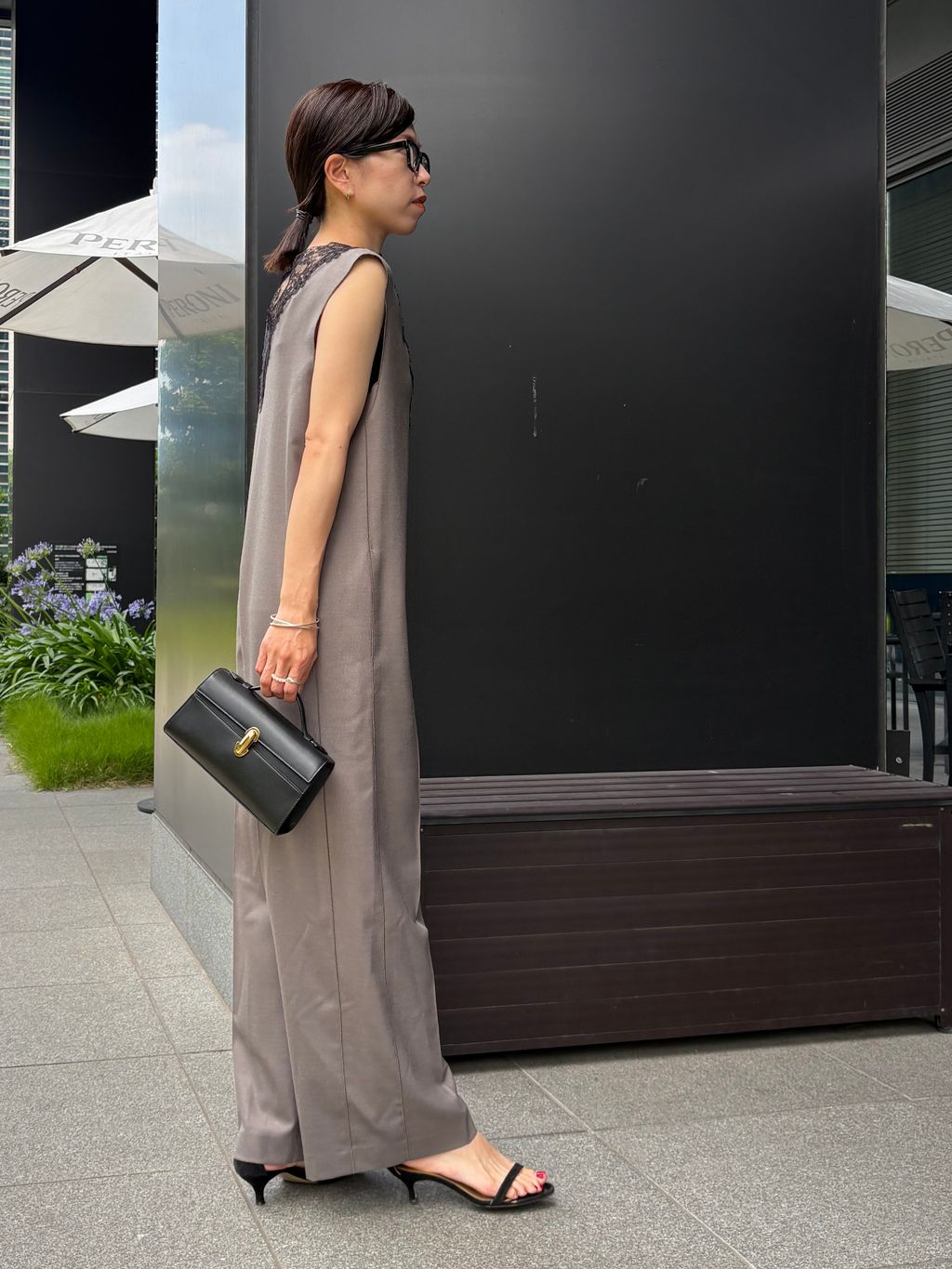 一部カラーWEB限定》Lace Neck オールインワンのコーディネート