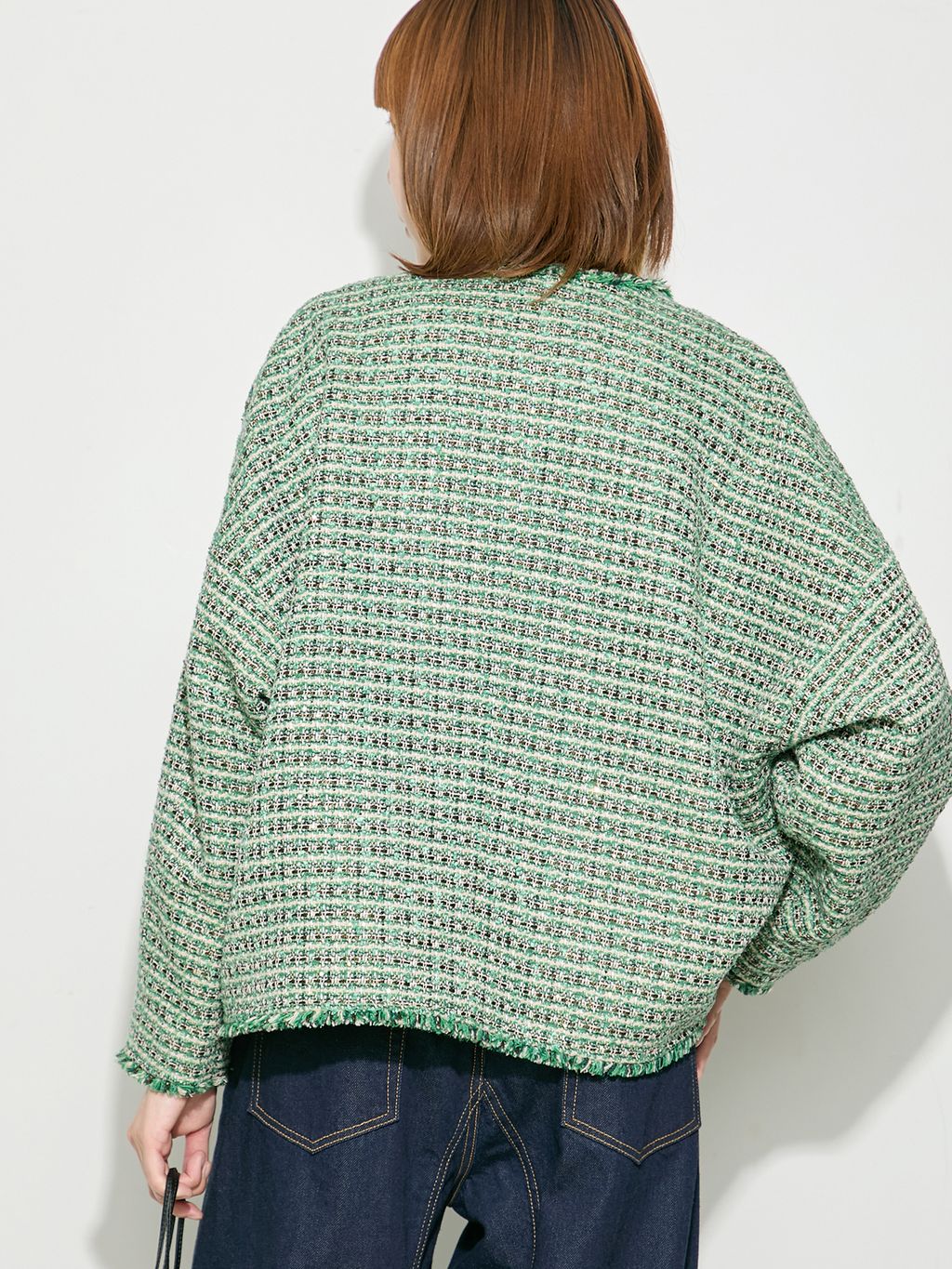SP】GIOLICA TWEED ドルマンジャケット 2のコーディネートスナップ