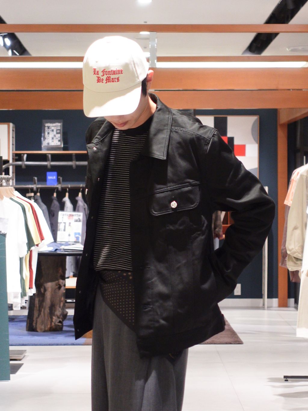 A.P.C.（アー・ペー・セー）別注 satin Jacketのコーディネート