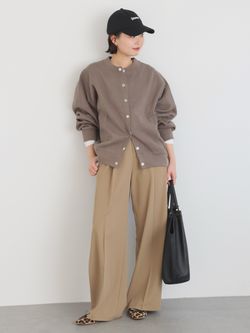 4サイズ展開》イージーワイドパンツのコーディネートスナップ（mana