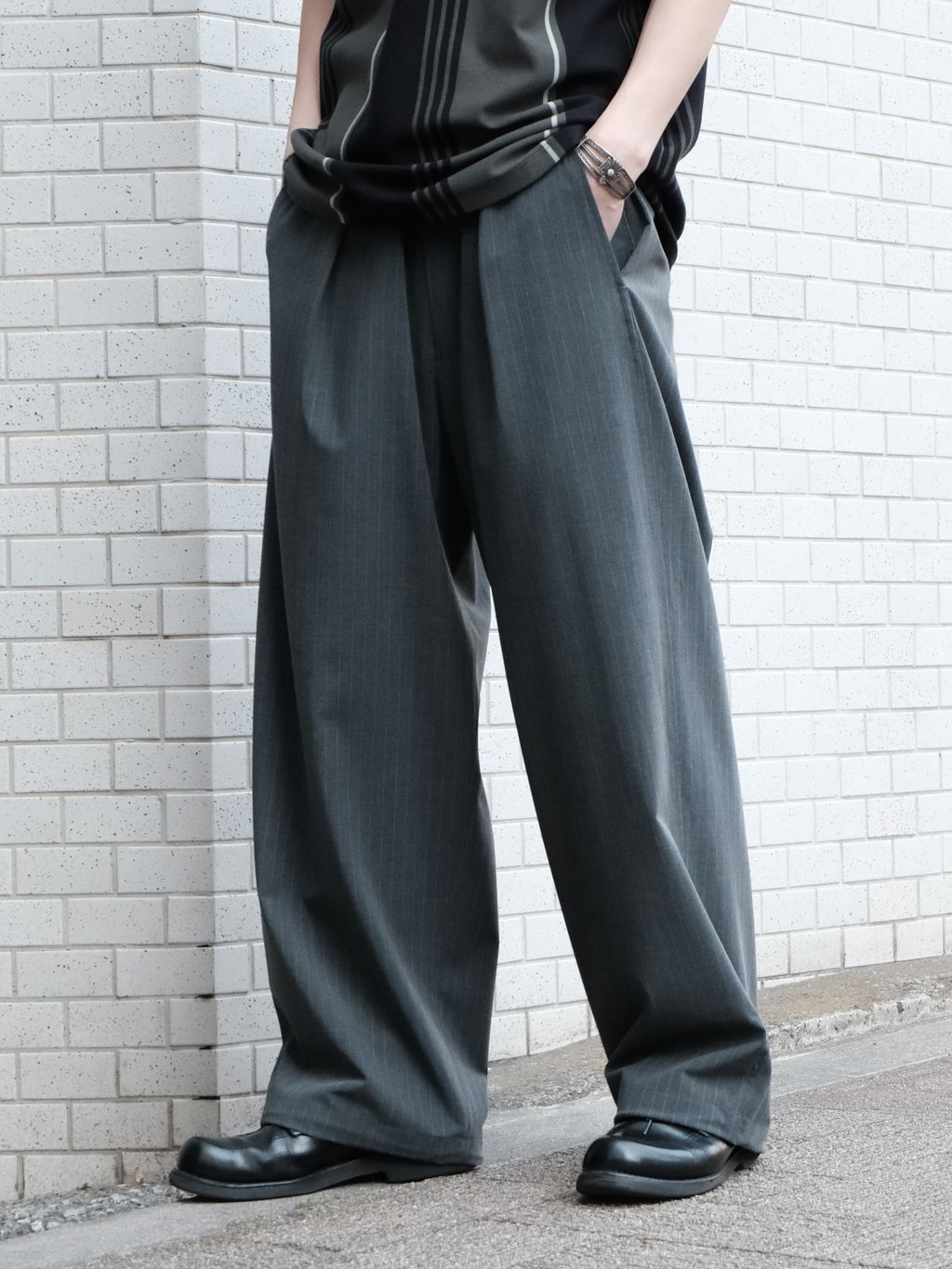 FRED PERRY / フレッドペリー 別注 ストライプ ピケ ポロシャツの