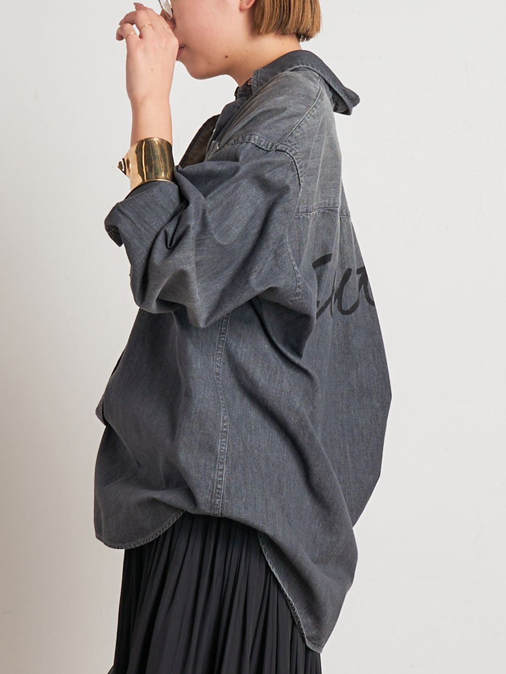 ギャザーマキシスカートのコーディネートスナップ（MAE）｜AP STUDIO