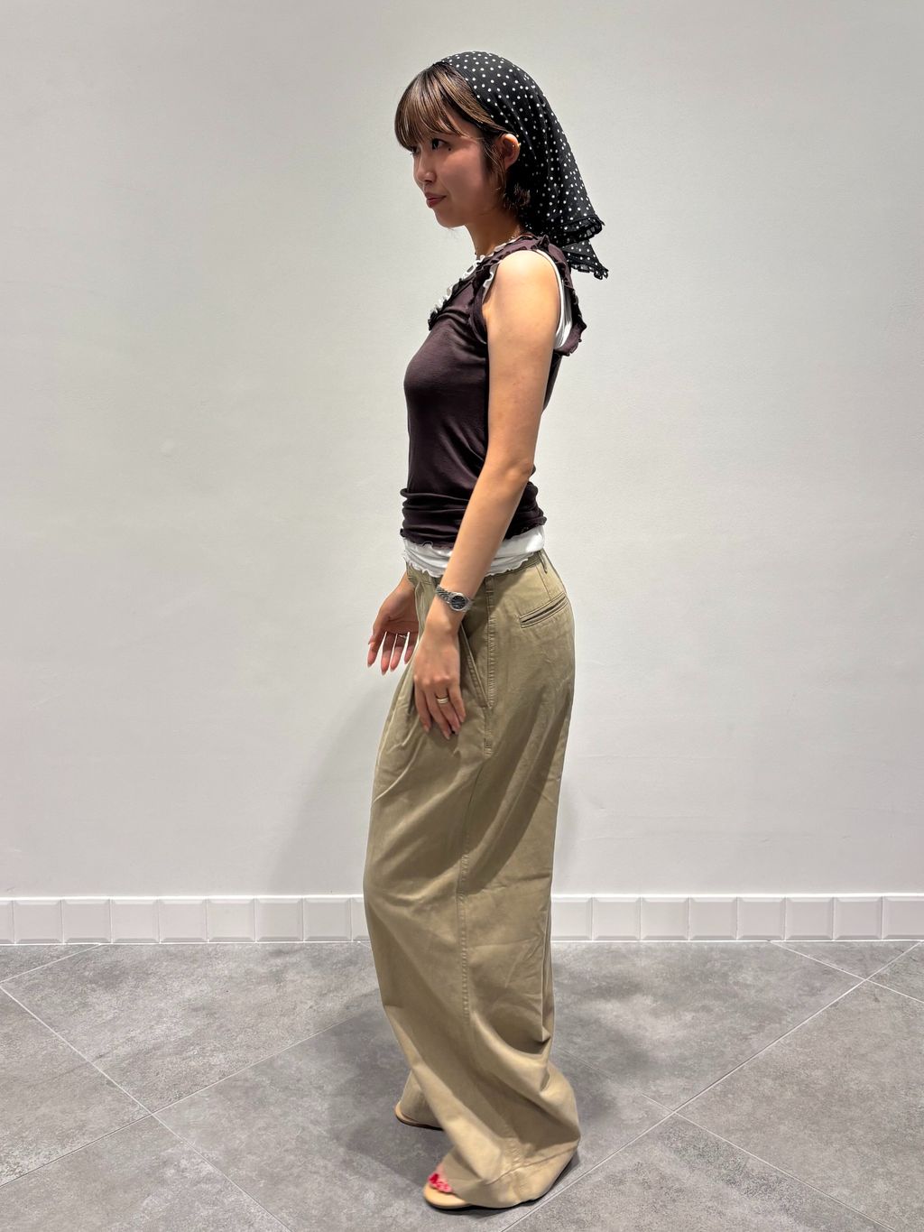 追加》seamless basic./シームレスベーシック Flounce タンクトップの