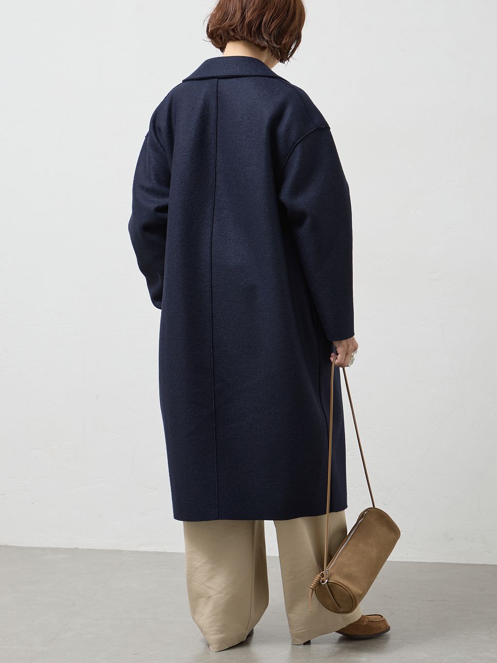 HARRIS WHARF LONDON 別注 Women dropped shoulder d.b. コートの