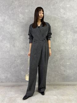 ウォッシャブルカシュクールオールインワン（つなぎ／オールインワン
