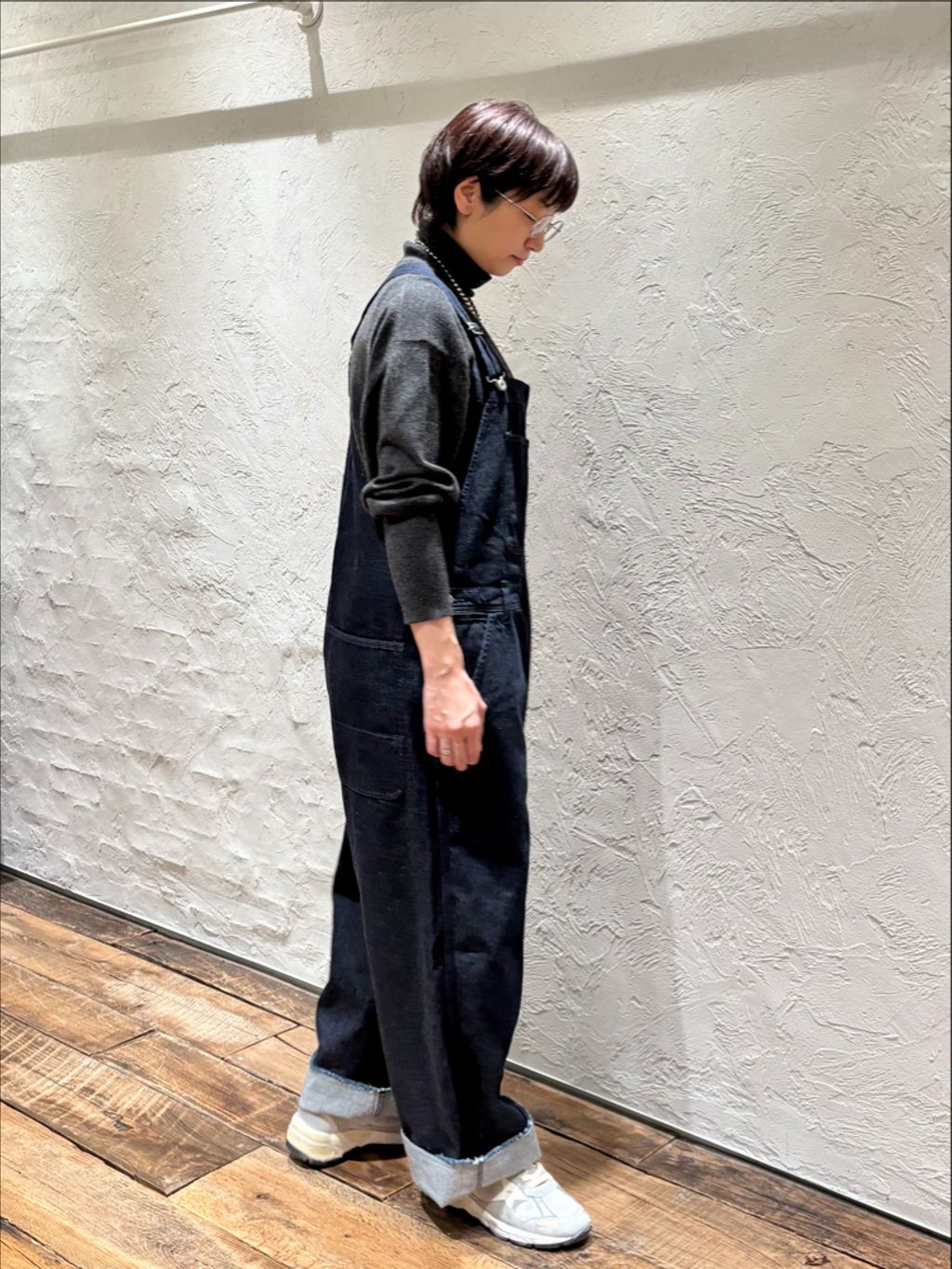 11OZデニムオーバーオール OWのコーディネートスナップ（M.S