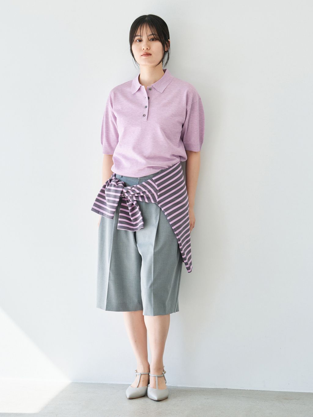 LEVITA襟付きプルオーバーのコーディネートスナップ（rio）｜IENA
