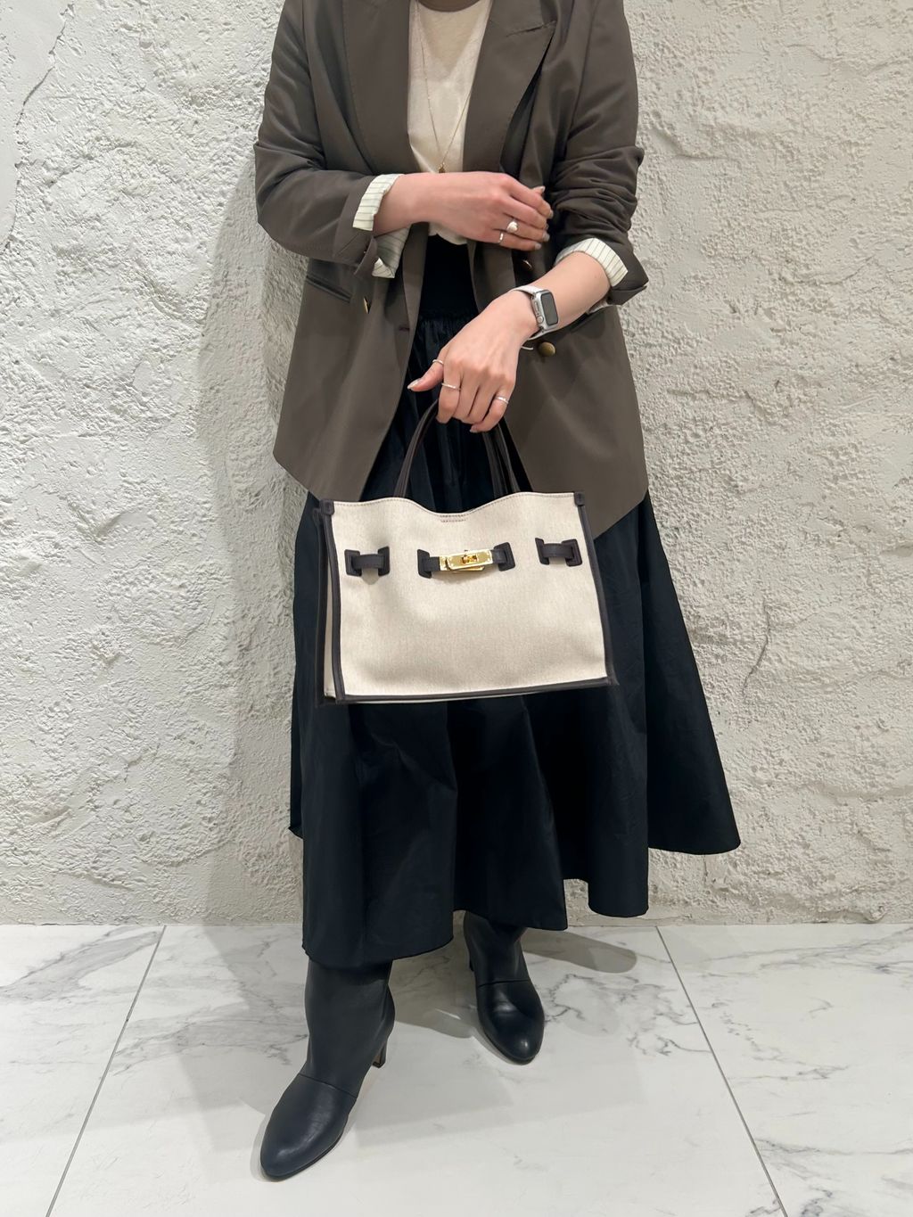 新色有り / 追加》プレーンウィーブダブルブレストジャケットの