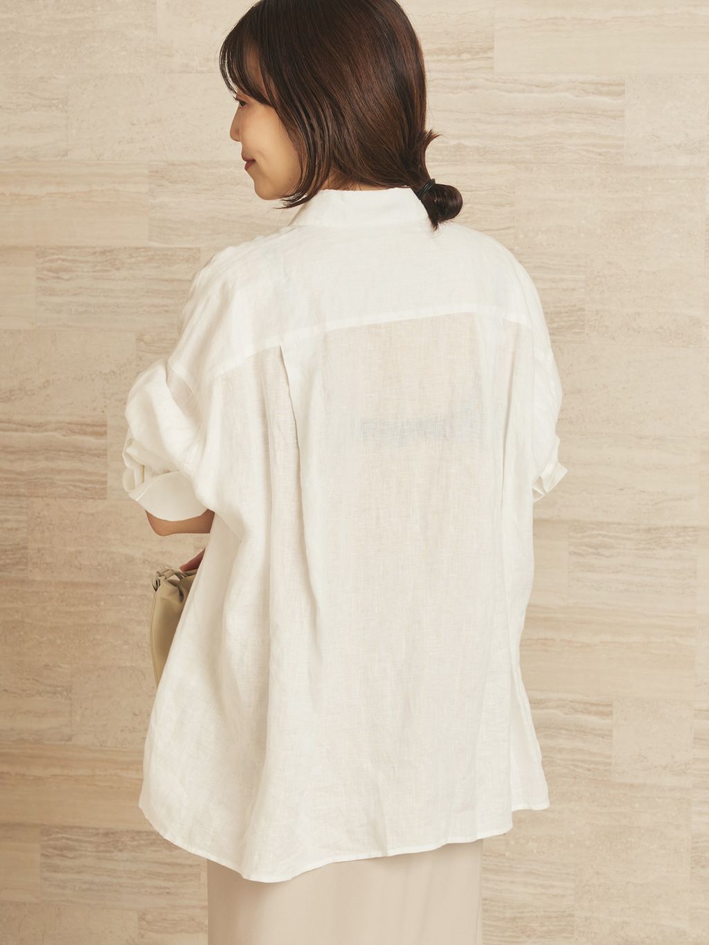 Linen Tent Line シャツのコーディネートスナップ（yoshie）｜Plage