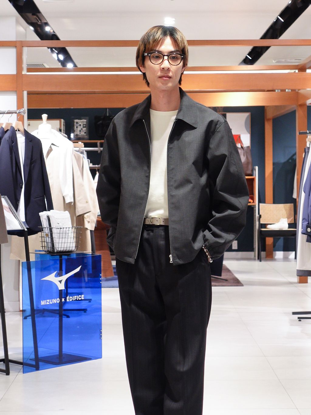 AURALEE (オーラリー) BONDED TROPICAL WOOL ZIP BLOUSONの