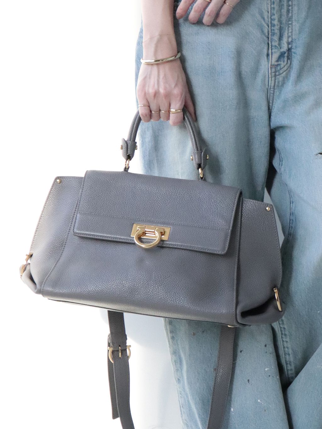 【r】フェラガモ　ソフィア　ハンドバッグ VINTAGE FERRAGAMO/フェラガモ】Sofia 2wayバッグ ganciniの