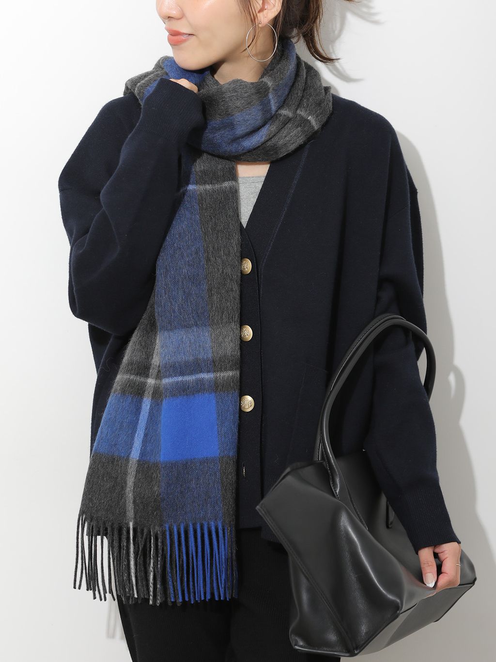 追加予約/ 新色》RELUME ウールカシミヤストールのコーディネート