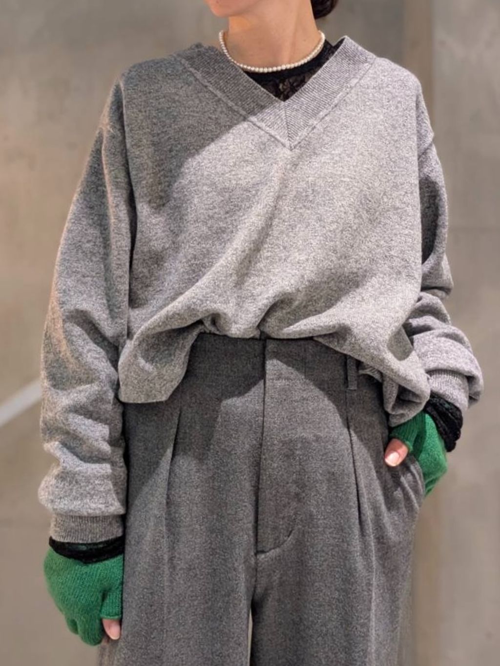 yumiページ 手洗い可》起毛タックテーパードパンツのコーディネートスナップ（YUMI