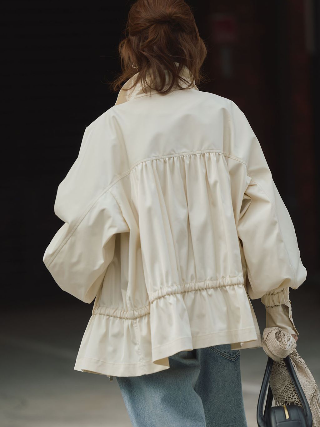 予約》ダブルサテンZIPブルゾンのコーディネートスナップ（VERMEIL