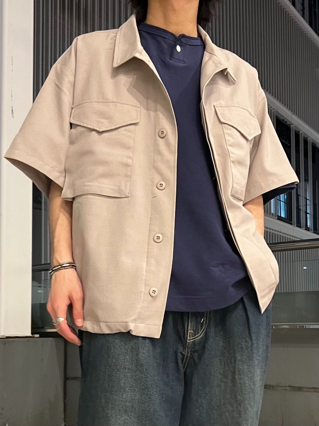 パナマ ファティーグ 半袖シャツのコーディネートスナップ（わたしょ
