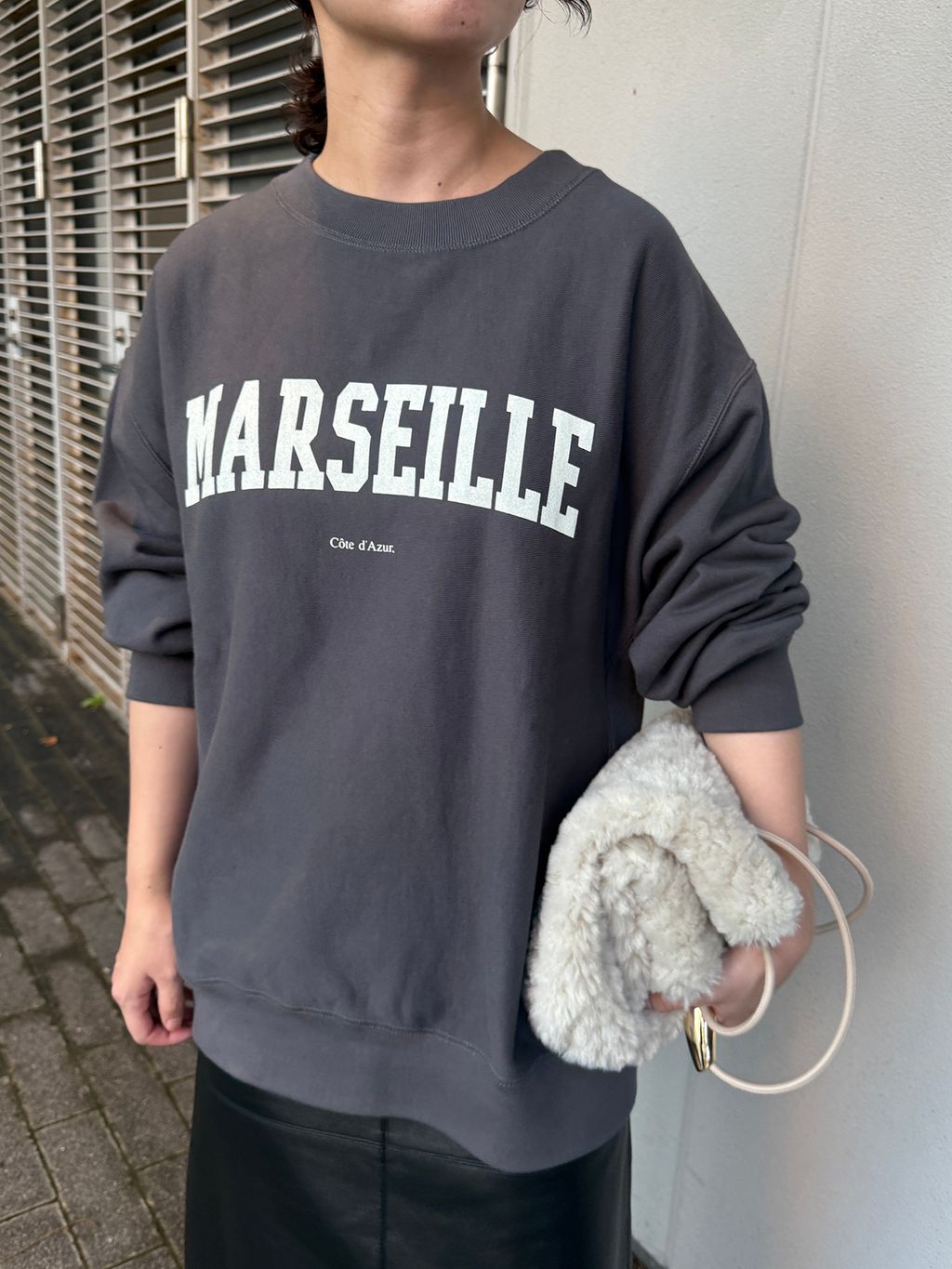 WEB限定/追加》MARSEILLEロゴスウェットのコーディネートスナップ