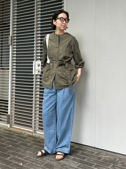 追加》ノーカラーサファリブルゾンのコーディネートスナップ（yuka