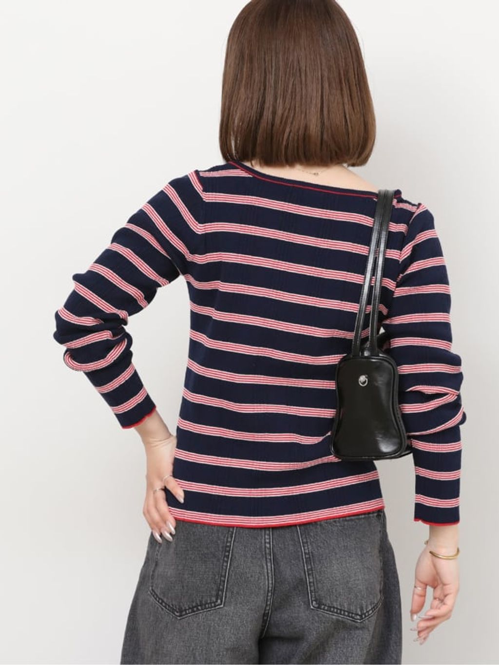 JOURNAL STANDARD relume ハリヌキボーダープルオーバー ハリヌキボーダークルーネックプルオーバーのコーディネートスナップ
