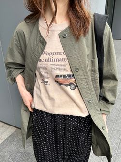 追加》ノーカラーサファリブルゾンのコーディネートスナップ（nabe